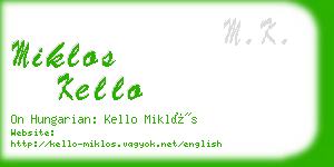 miklos kello business card